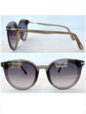 TOM FORD Italy TF807-K 45B Cat Eye Clear Brown Gradient Lens & Frame Sunglasses